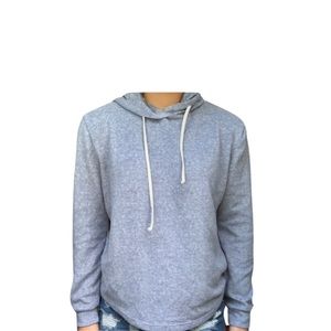 Blue Grey Women’s BORN Fleece Long Sleeve With Hood Size Large